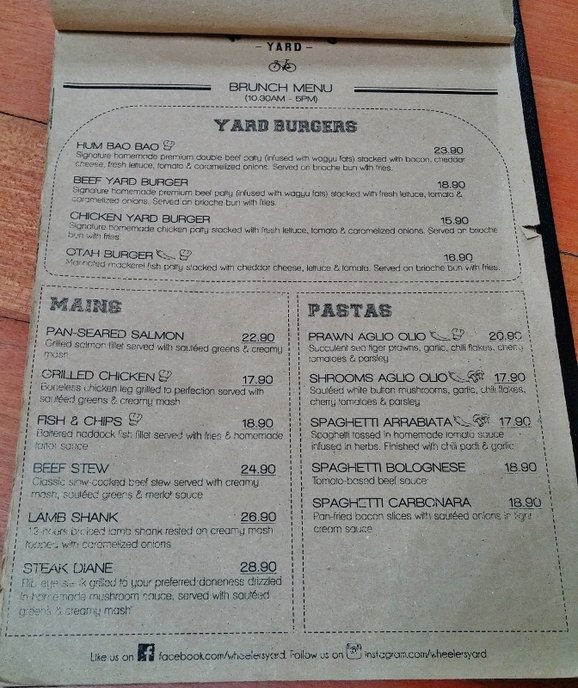 Wheeler's Yard Menu 2 Spring Tomorrow