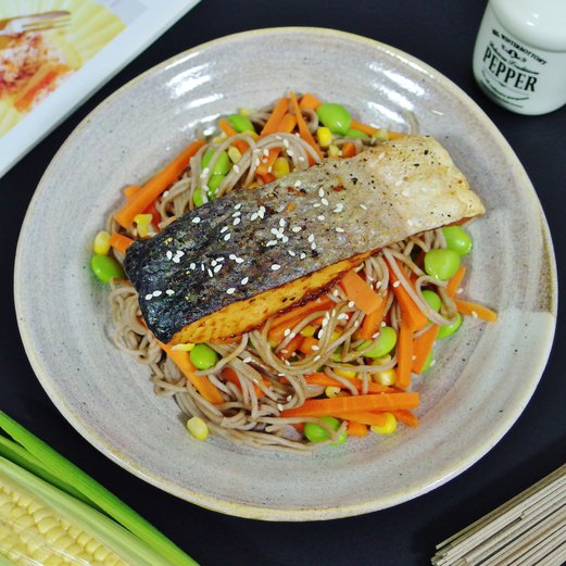 OvenBaked Salmon with Soba Noodles Recipe Spring Tomorrow