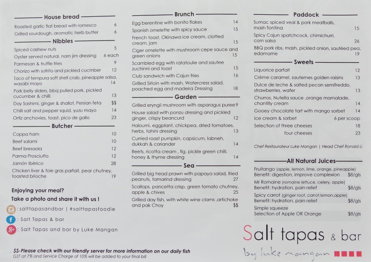 Savour a New Brunch Menu at Salt Tapas and Bar Spring Tomorrow