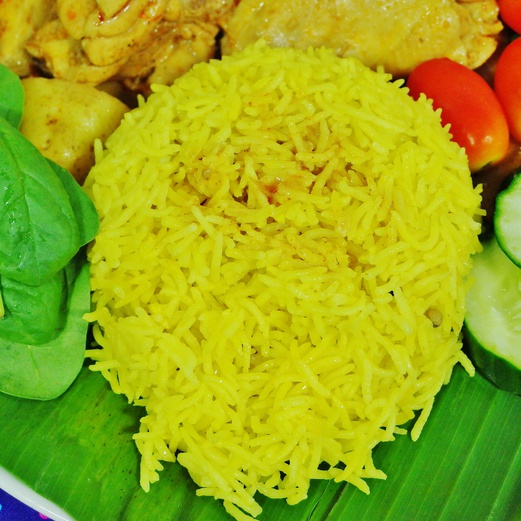 Turmeric Rice Recipe (served with Chicken Curry) Spring Tomorrow