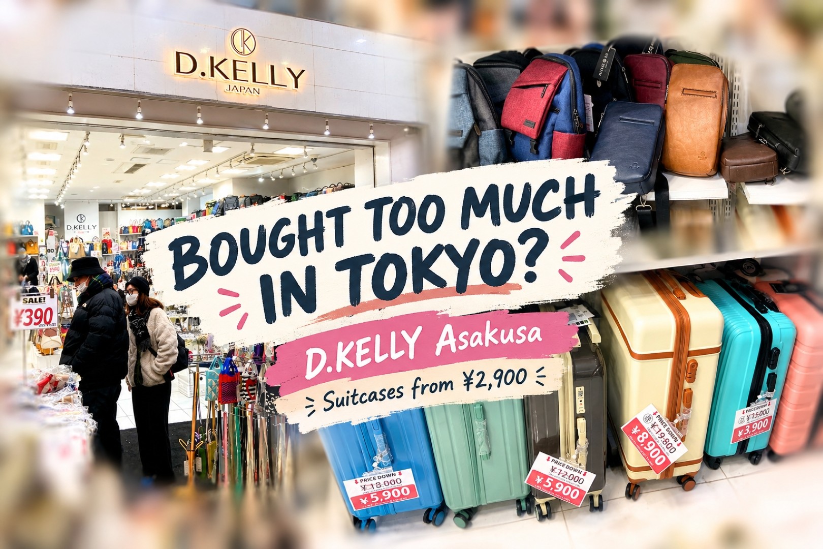 D.KELLY Asakusa - Cheap, Chic Suitcases in Tokyo
