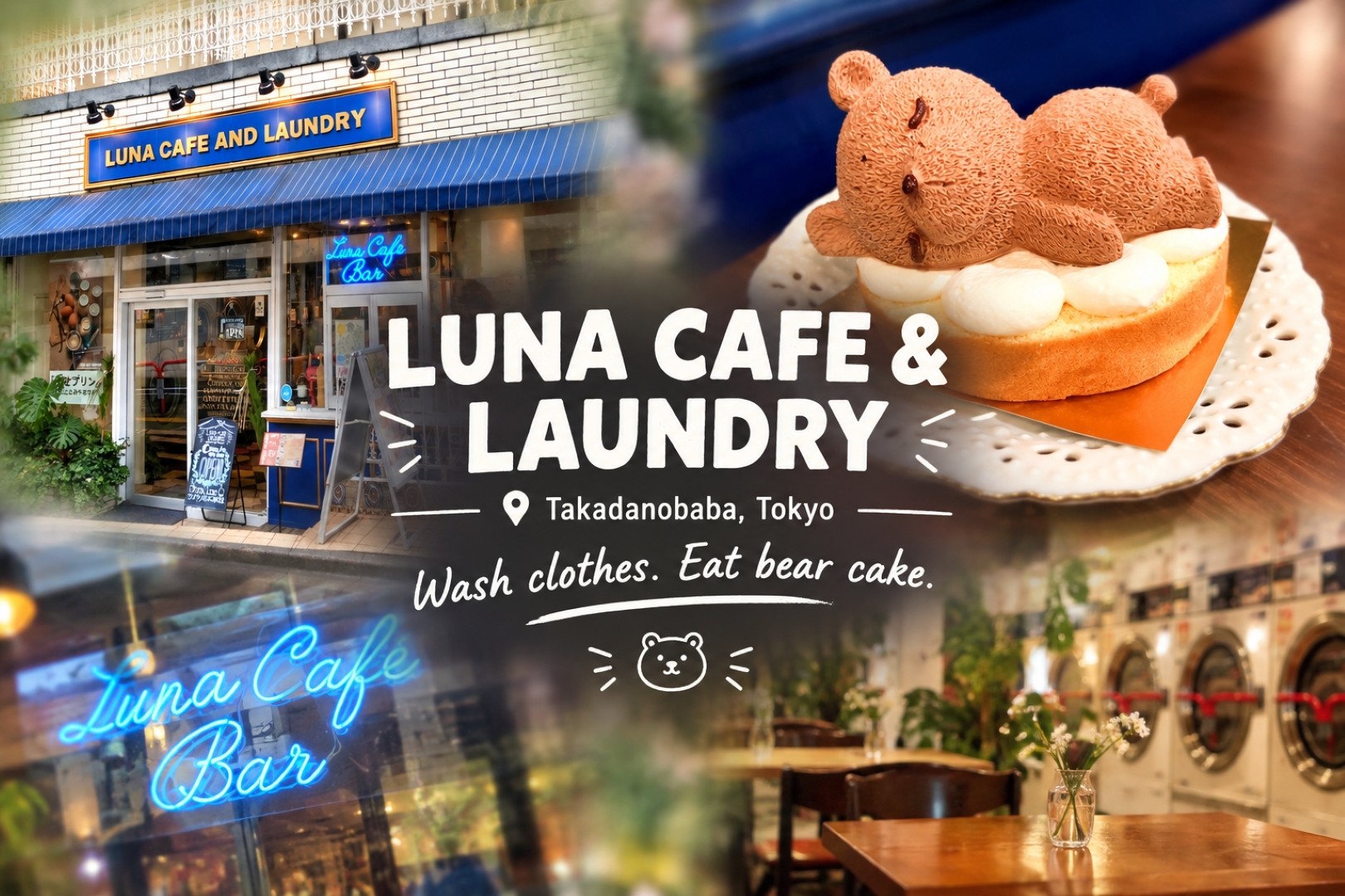 Luna Cafe and Laundry - Tokyo's Cutest Bear Cake